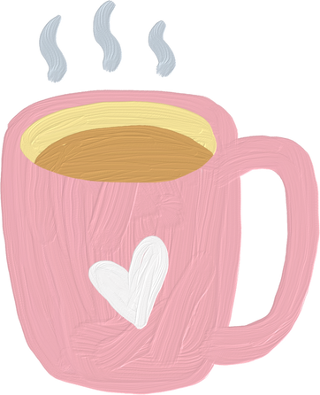 Handdrawn Painterly Cute Objects Mug